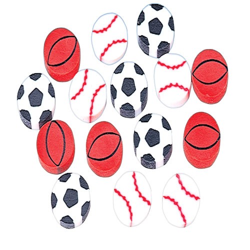 Mini Sports Erasers<br>1"-144 piece(s)